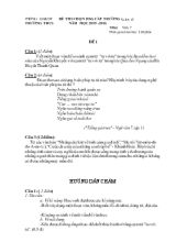 Đề thi chọn học sinh giỏicấp trường (lần 1) năm học 2015 -2016 môn Văn 7